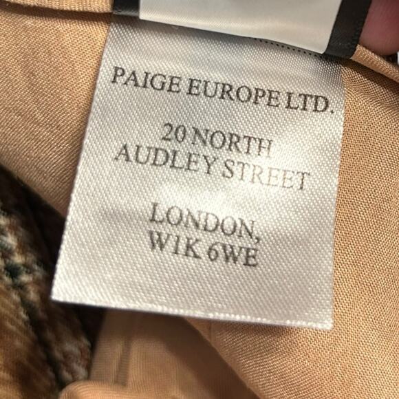 Anthropologie PAIGE Avedon Plaid Wide Leg Trousers Women's 14 Plaid Academia NEW - Picture 9 of 10